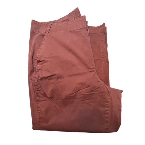 A New Day Women's Chinos Plus 18W Burgundy Red Straight Leg Ankle Stretch Office - Picture 12 of 14